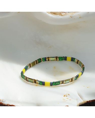 bracelet perles japonaises plates