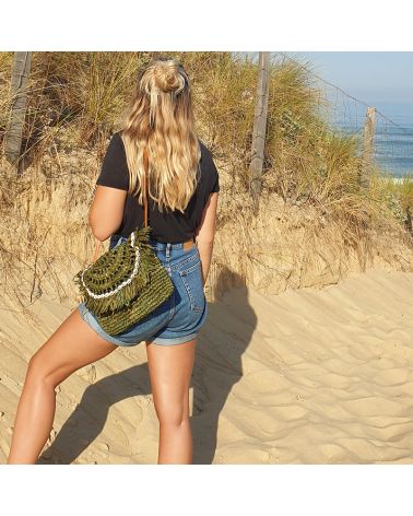 Sac de Plage d'été Sac à Main en Paille pour Femme, Petit Pochette