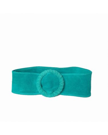 ceinture daim turquoise