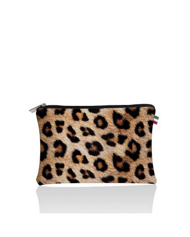 Pochette plate léopard