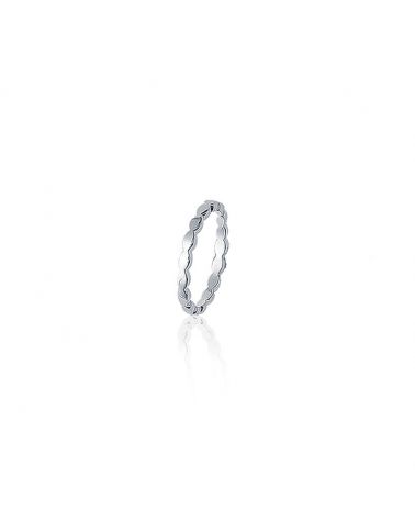 bague fine dentelée argent