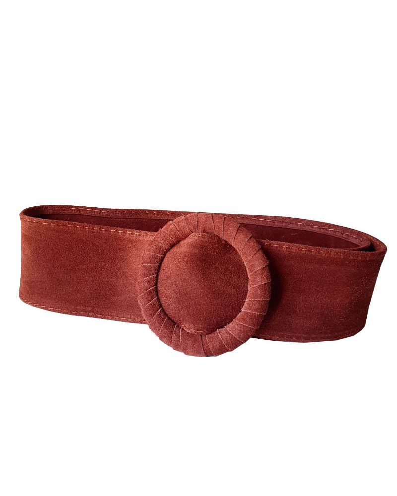 ceinture daim  terracotta