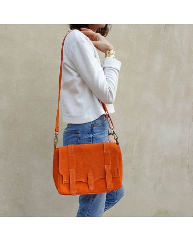 sac daim messenger orange