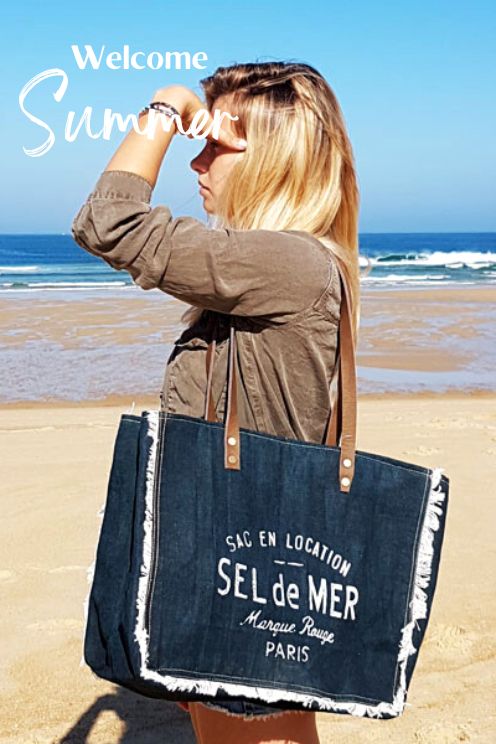 Sac de plage XL lavable GRIS