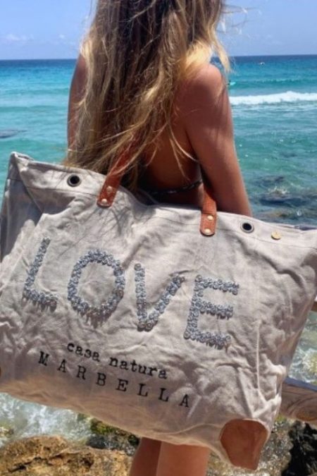 sac de plage upcyclé love