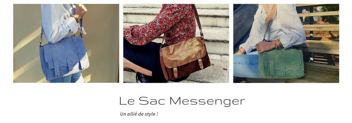 Sacs Messenger | Cuir & Daim | Zosha Collection