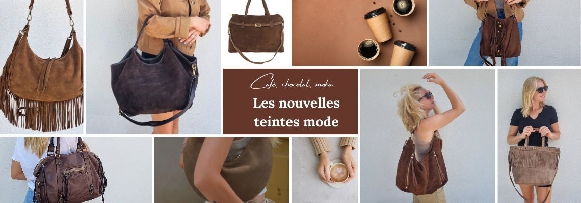 Sacs marron chocolat & café l Tendances cuir & daim | Zosha Collection