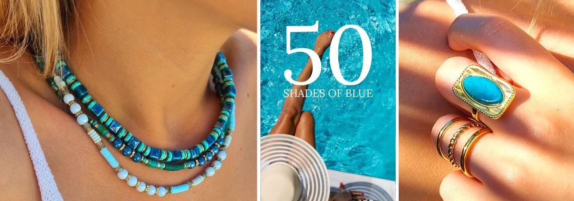 50 Shades of Blue | Bijoux Pierres Bleues | Zosha Collection