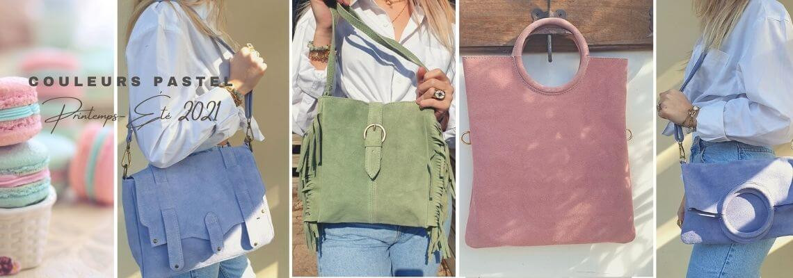 Bijoux sacs accessoires de mode couleur nuances de rose