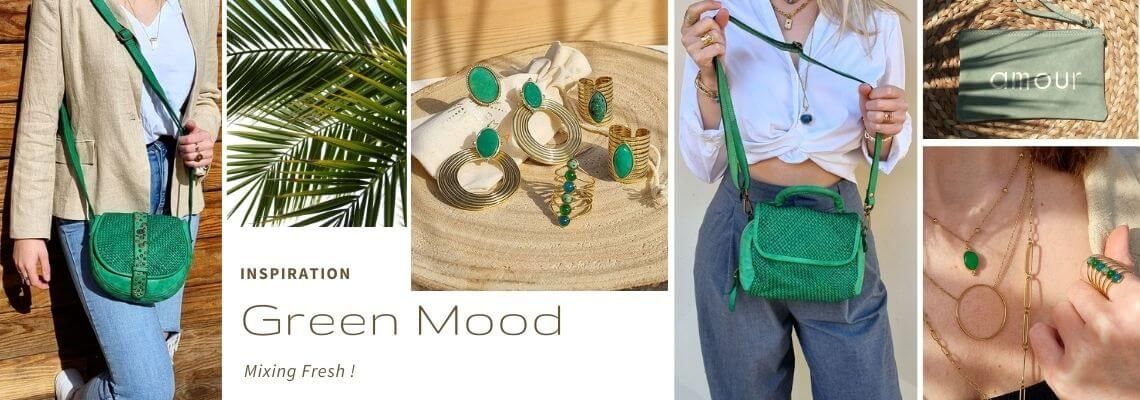 Green attitude, le vert couleur mode de l'année - Sac, pochettes | Zosha Collection