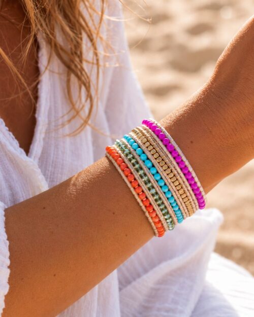bracelet multi tours multicolore