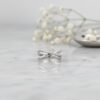 Bague argent 925 anneaux croisés zircon