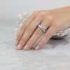 Bague argent 925 anneaux croisés zircon