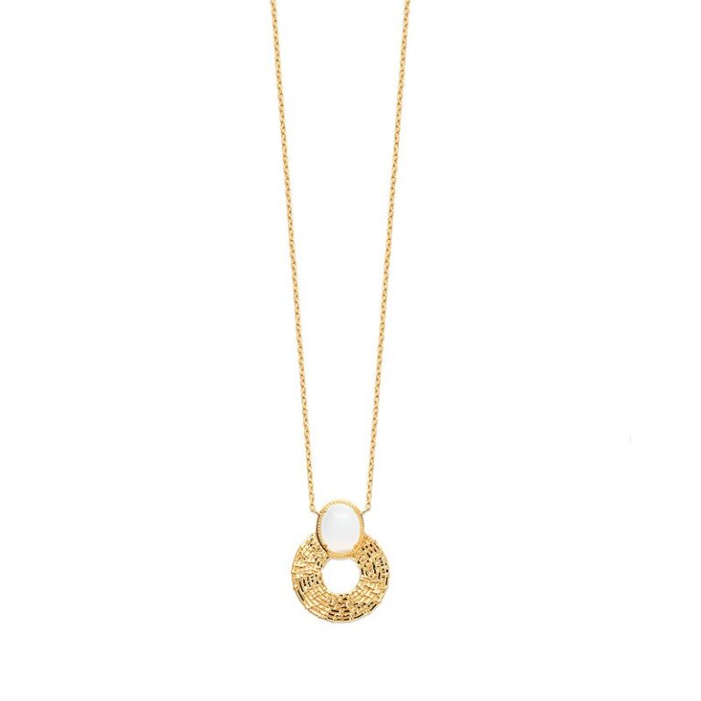 Collier pendentif pierre de lune