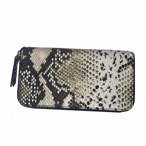portefeuille cuir effet reptile