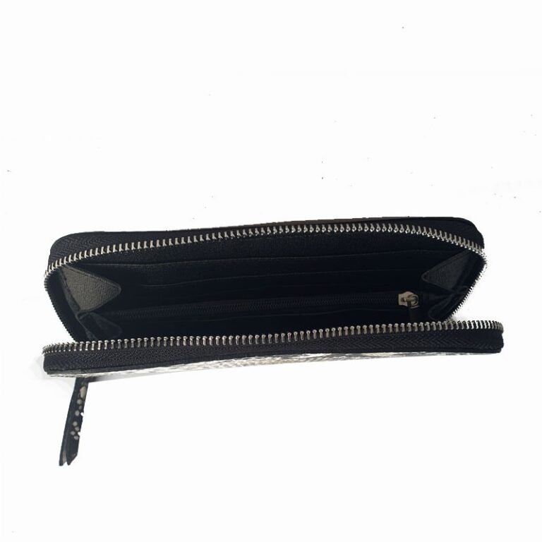 Portefeuille cuir effet Reptile Moutarde