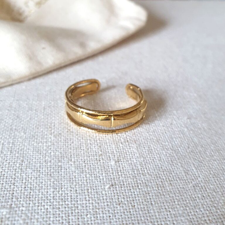 Bague anneau strié