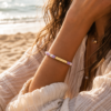 bracelet surf femme blanc et violet carpe diem zosha