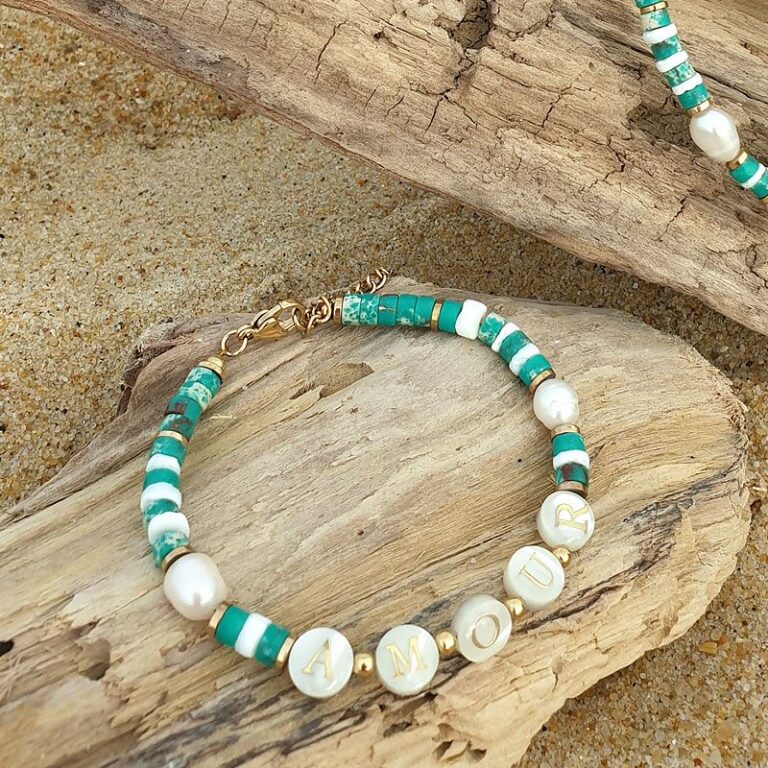 bracelet amour jaspe