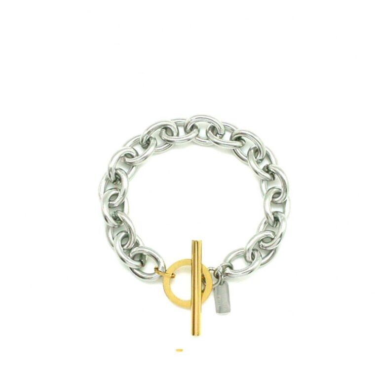 Bracelet Gros Maillon Argenté/doré