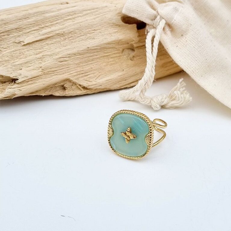Bague Devon acetate Bleu clair