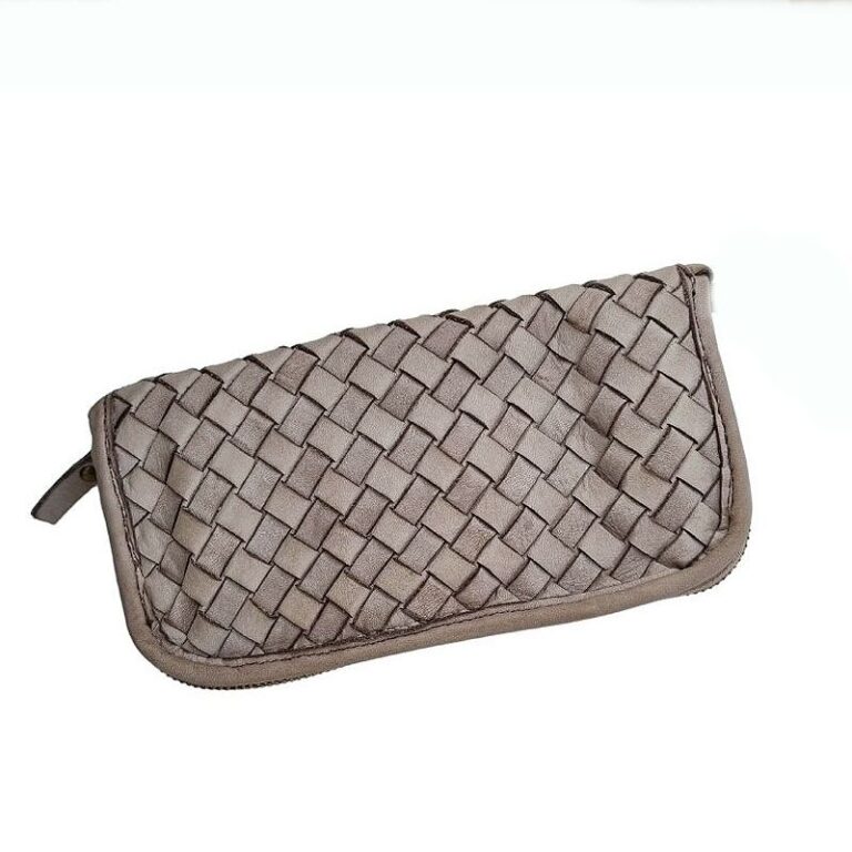 Portefeuille Cuir vintage Beige