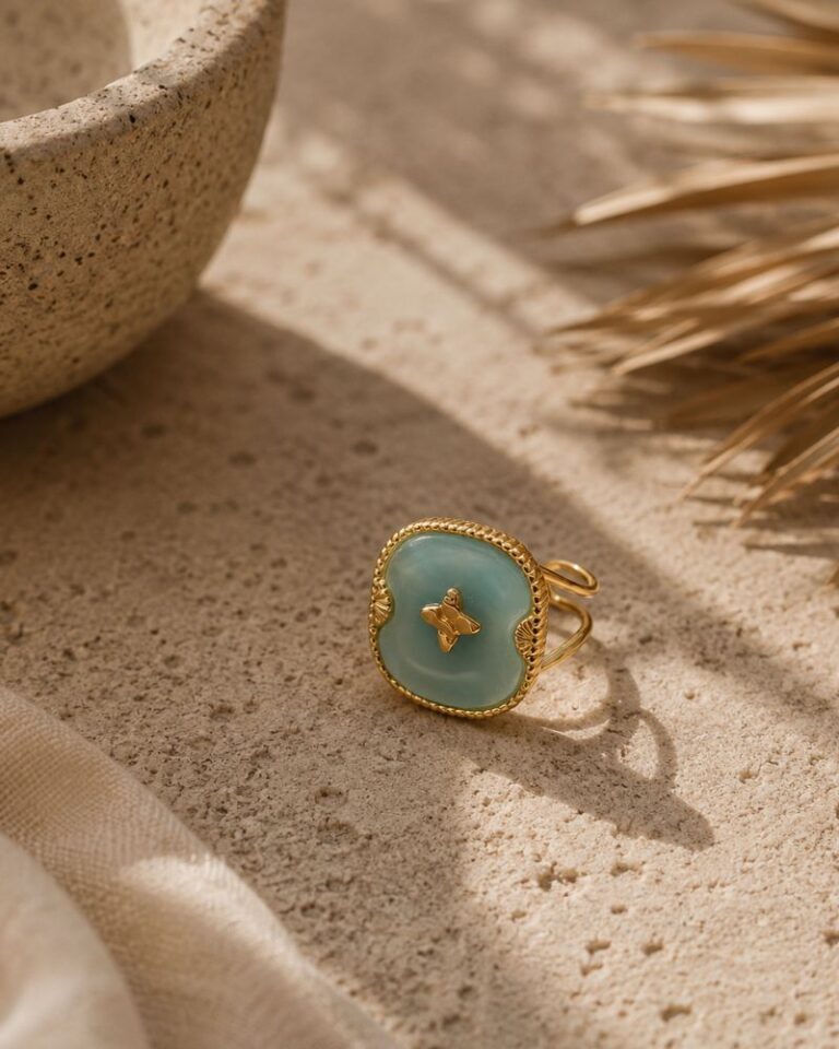 bague devon acetate bleu clair bague devon acetate bleu clair