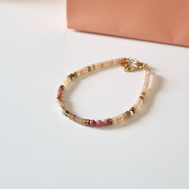 Bracelet Pierre de Soleil & Rhodonite