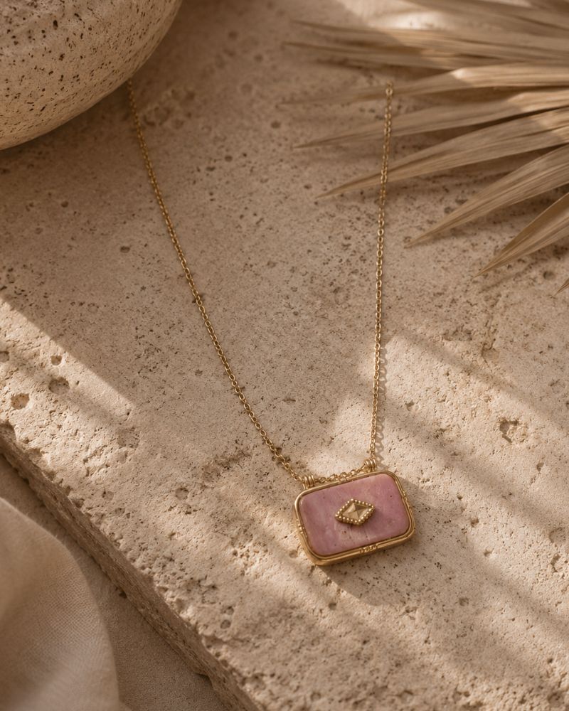 collier rosalyna rhodonite