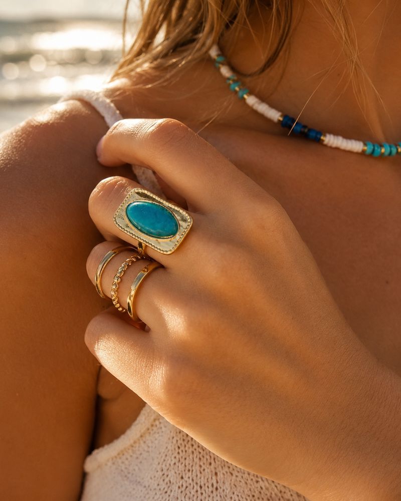 bague été venata pierre apatite bijou bohm paris