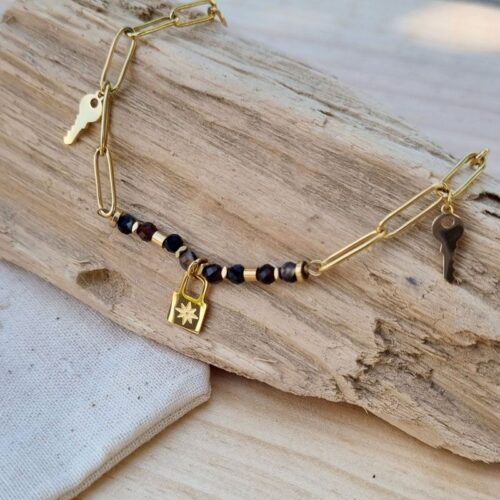 chaine de cheville charms cadenas