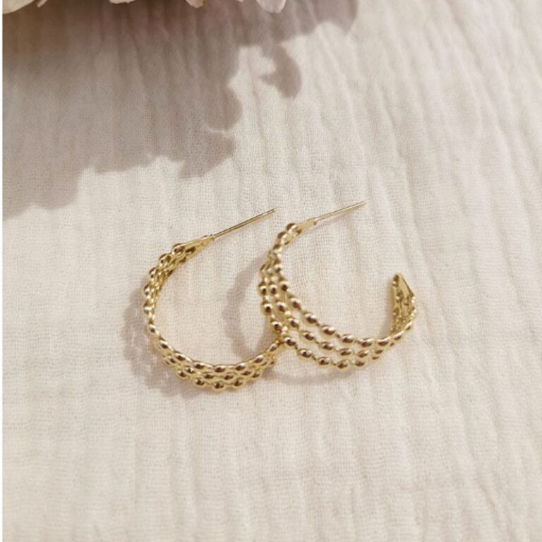 créoles maille perlée