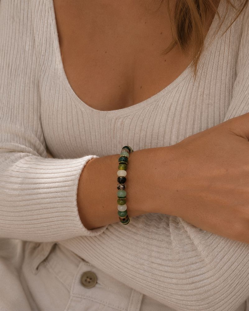 bracelet lina turquoise africaine & rhodonite