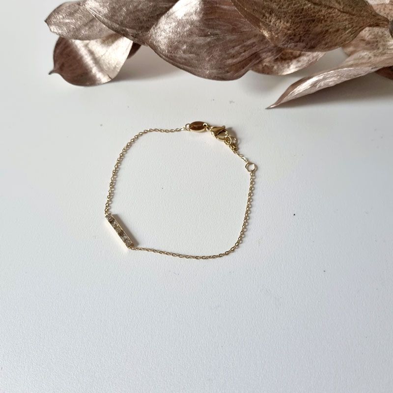 bracelet oxyde de zirconium blanc