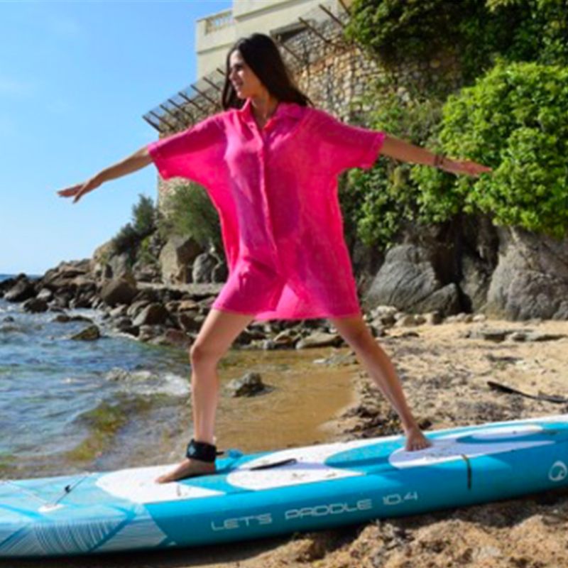 Chemise de plage oversize fuchsia