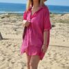 chemise de plage oversize fuchsia chemise de plage oversize fuchsia
