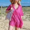 chemise de plage oversize fuchsia chemise de plage oversize fuchsia