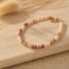 bracelet cybelle pierre de soleil et rhodonite bijou bohm paris