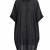 chemise de plage oversize noir chemise de plage oversize noir en voile de coton
