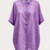 chemise de plage oversize lavande voile de coton