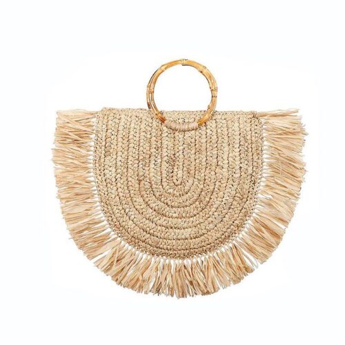 sac en paille frangé marque Beau comme un Lundi