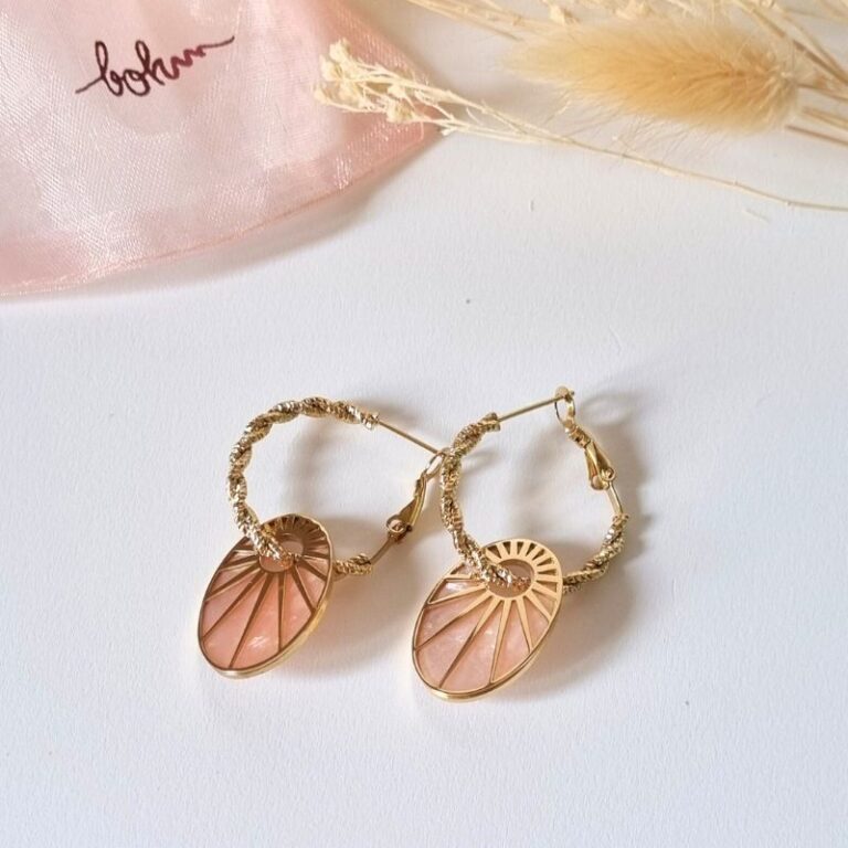 Créoles Caméo rose