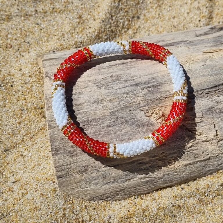 Bracelet népalais orange