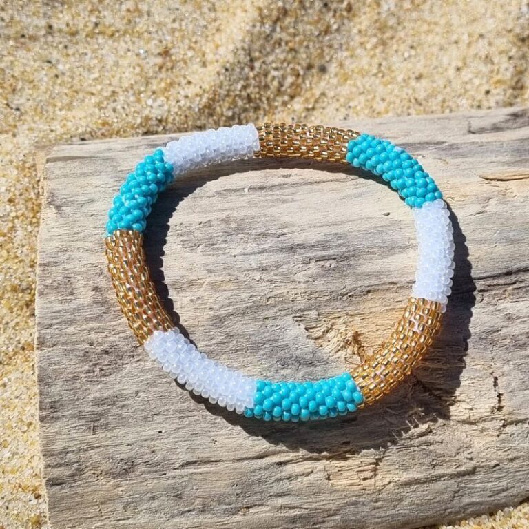 Bracelet népalais turquoise doré Bracelet népalais turquoise doré