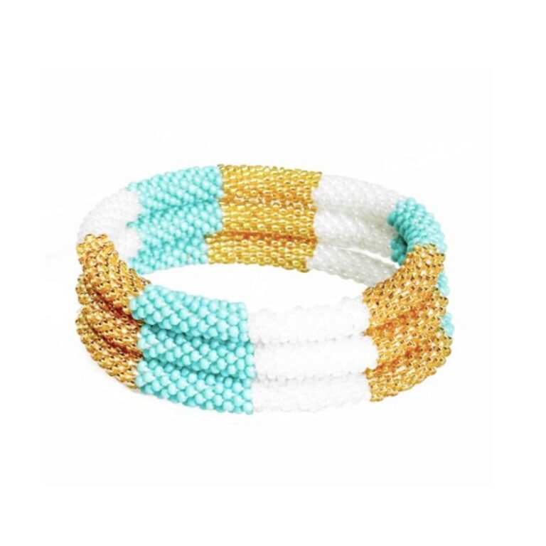 Bracelet népalais turquoise doré Bracelet népalais turquoise doré