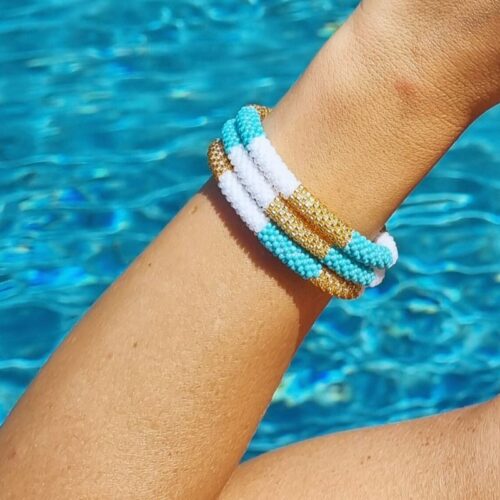 bracelet népalais turquoise doré bracelet népalais turquoise doré