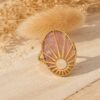 bague caméo rose bague d'été caméo nacre rose bijou bohm paris
