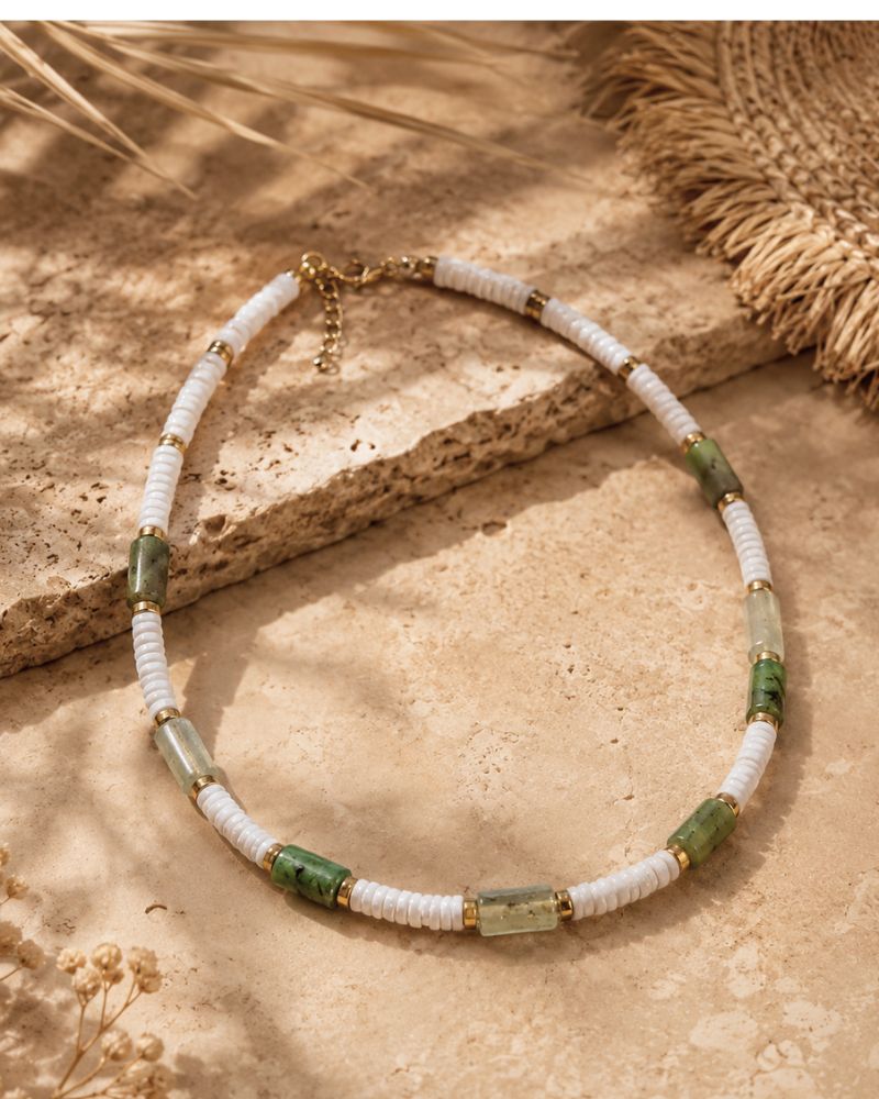 collier nola agate verte