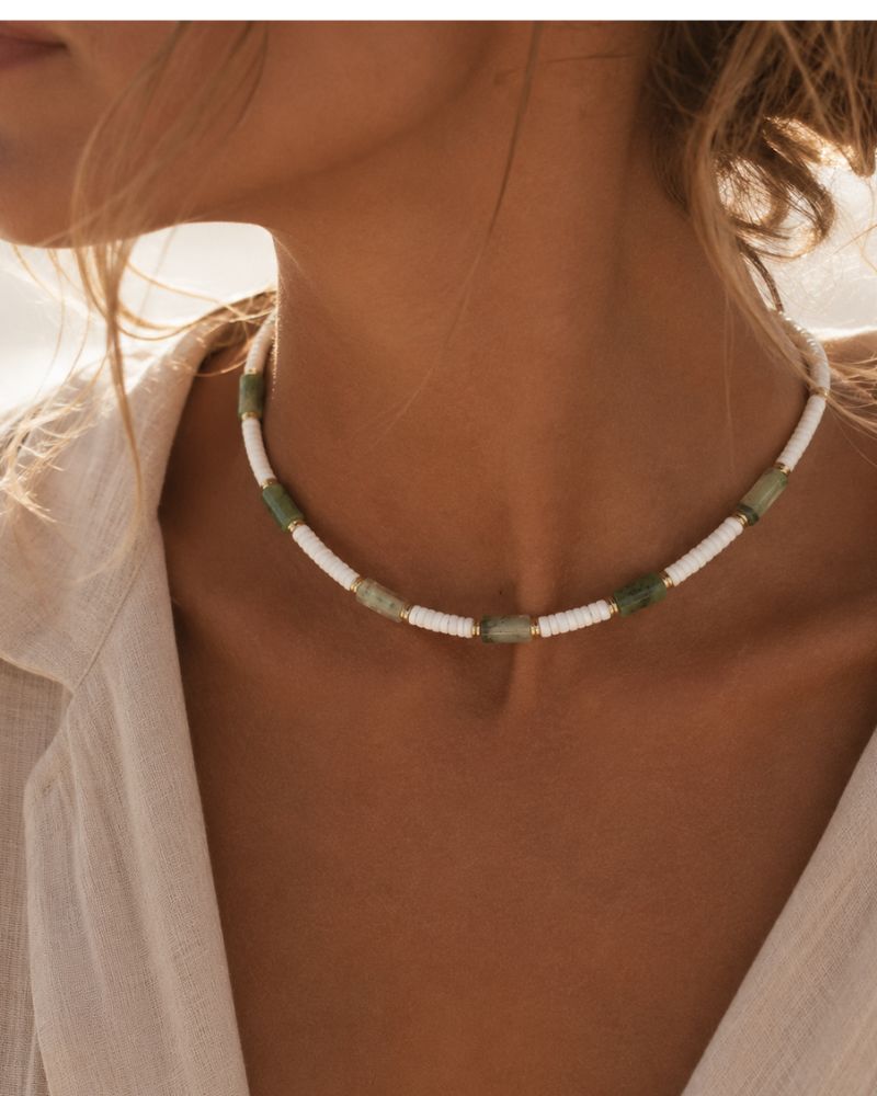 collier nola agate verte