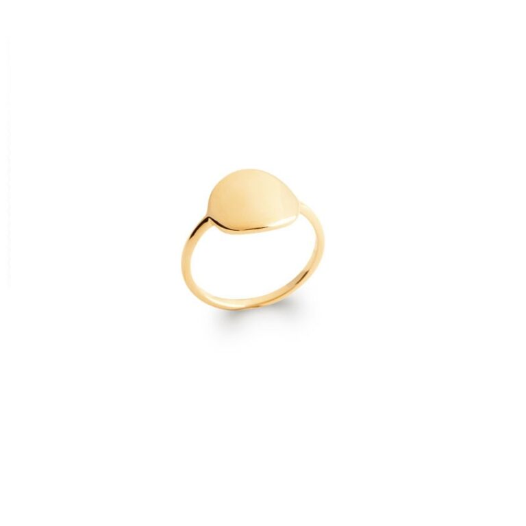 bague femme plaqué or 18 kt avec pastille